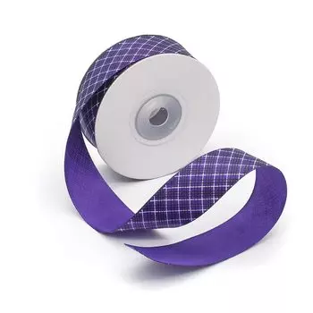 Лента атласная 'Пересечение' 2,5см*22,86м (фиолетовый)
