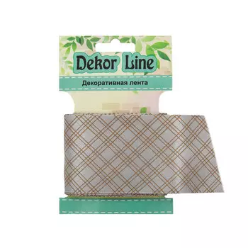 Лента атласная 'Пересечение', 45мм*3м (белый)