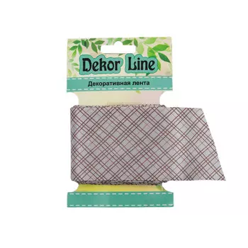 Лента атласная 'Пересечение', 45мм*3м (розовый)