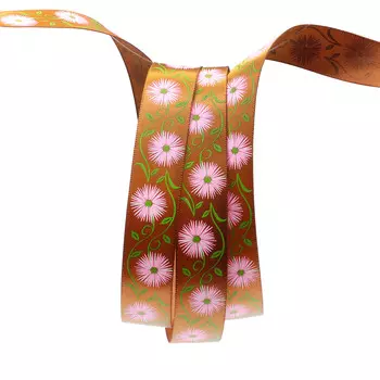 Лента атласная PREMIUM 'Василек' 20мм*22,5м (847 коричневый)