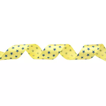 Лента атласная 'Звездочки', 45мм*22,5м (желтый)