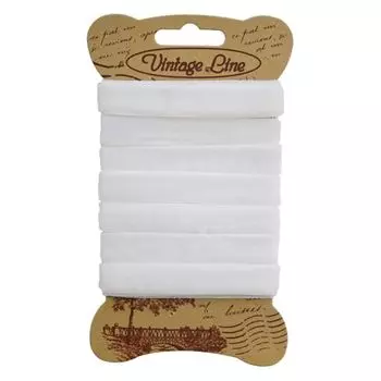 Лента бархатная 0,9см*2м 0081-1006 (8501 белый)