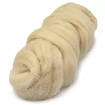 Лента для валяния полутонкая , 100% шерсть, 50гр Камтекс (001 суровый)