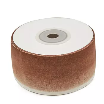 Лента капроновая двухцветная, 4 см*25 м (001/110 белый/шоколад)