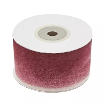 Лента капроновая двухцветная, 4 см*25 м (001/041 белый/вишневый)