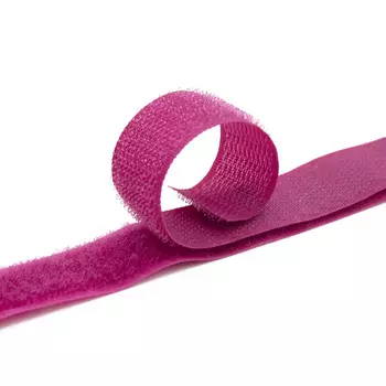 Лента контактная пришивная, 20 мм*25 см, Hobby&amp;Pro (40 фуксия)