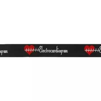 Лента отделочная с надписью 'Electrocardiogram' 22мм*20м