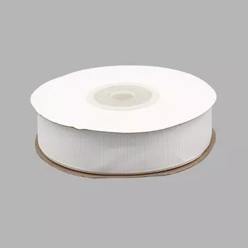 Лента репсовая 2,0см*18,28м (001 белоснежный)
