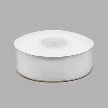 Лента репсовая 2,5см*18,28м ( 7702721) (001 белоснежный)
