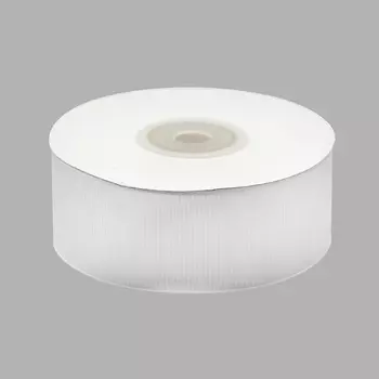 Лента репсовая 3,0см*18,28м ( 7702722) (001 белоснежный)