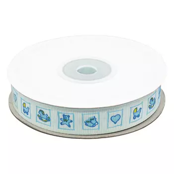 Лента репсовая 'Baby-boy' 1,5см*22,86м