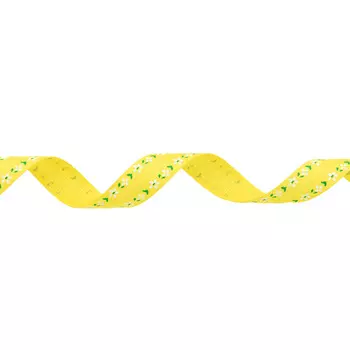 Лента репсовая 'Цветочный орнамент' 1,5см*22,86м (желтый)
