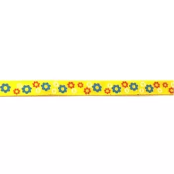 Лента репсовая 'Цветы' 1,0см*45,72м (1060 черный)