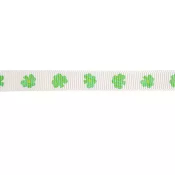 Лента репсовая 'Клевер1', 10мм*22,5м