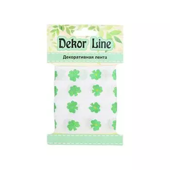 Лента репсовая 'Клевер1', 15мм*3м