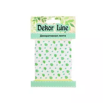 Лента репсовая 'Клевер2', 10мм*3м
