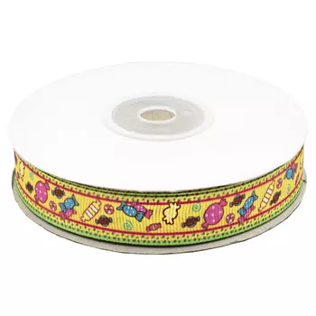 Лента репсовая 'Конфеты' 15мм*20м