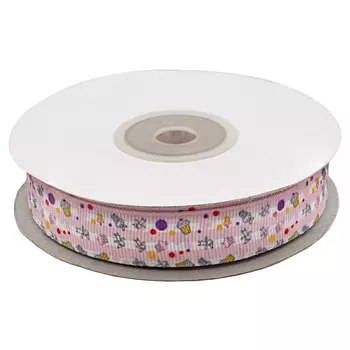 Лента репсовая 'Мини-пирожные' 15мм*20м