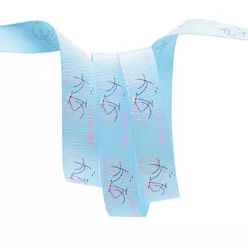 Лента репсовая PREMIUM 'Велосипед' 22мм*22,5м (308 голубой)