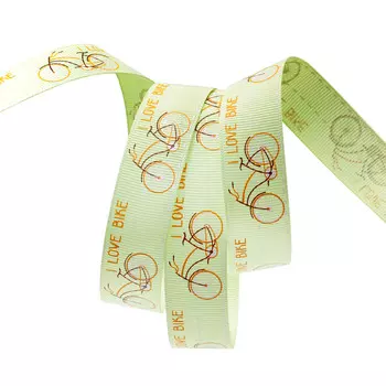 Лента репсовая PREMIUM 'Велосипед' 22мм*22,5м (520 светло-зеленый)