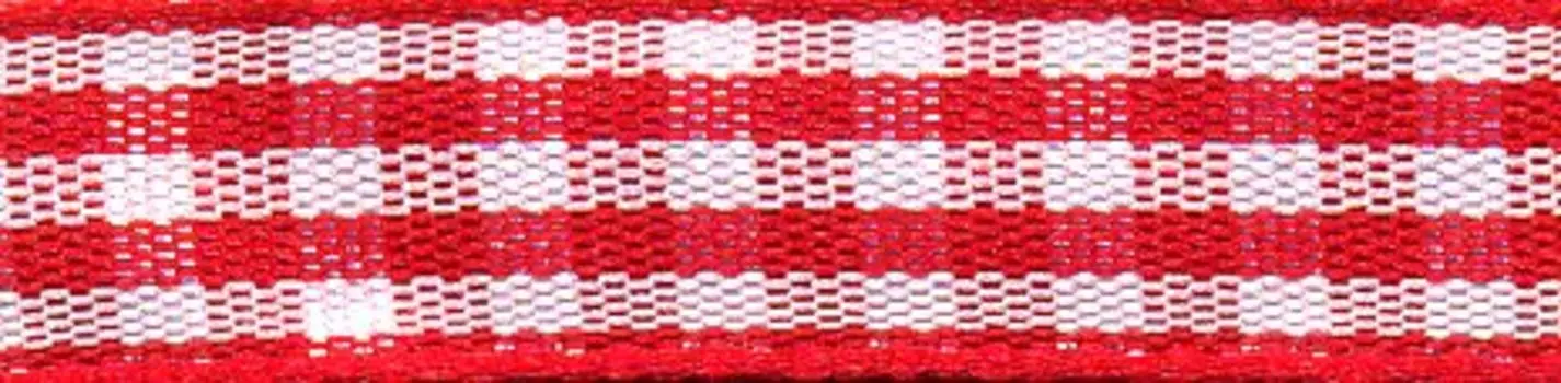 Лента 'Шотландка', 9 мм*25 м (025 красный)