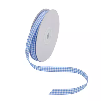 Лента 'Шотландка', 9 мм*25 м (079 голубой)