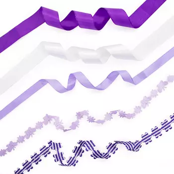 Ленты декоративные 'Лаванда', 5шт*1м