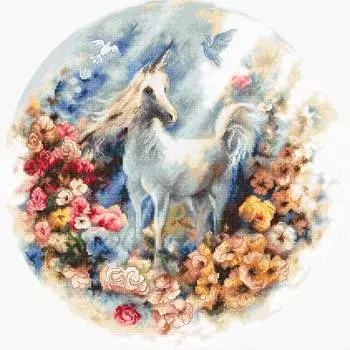 Leti903 Набор для вышивания LetiStitch 'Единорог' 33,5*33,5см