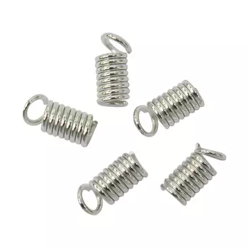 LH001-B Концевик, 4 мм, упак./5 шт., 'Астра' (серебро)