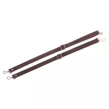 Лямки регулируемые на карабинах для рюкзака, 2см*80см, 100% кожа, упак/2шт, Hobby&amp;Pro (шоколад)