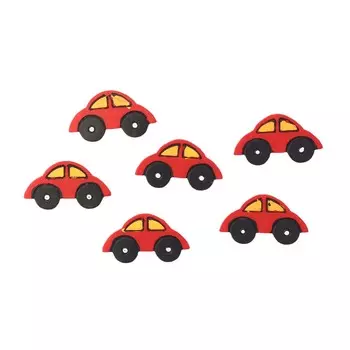 LR15-1100 Набор декоративных украшений со стикером 'Машинка' 6 шт/упак