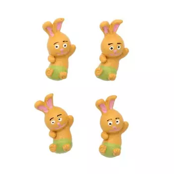 LR15-4591 Набор декоративных украшений со стикером 'Зайка' 4 шт/упак