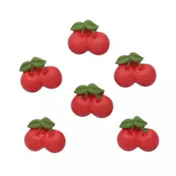 LR15-4629 Набор декоративных украшений со стикером 'Вишня' 6 шт/упак