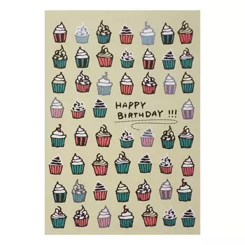 LTA05 Поздравительная открытка 'Happy Birthday', 12*17 см.(конверт в комплекте)