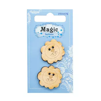 LW766-V45 Набор пуговиц 'Лев', упак./2 шт., Magic Buttons