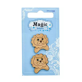 LW779-V47 Набор пуговиц 'Лев', упак./2 шт., Magic Buttons