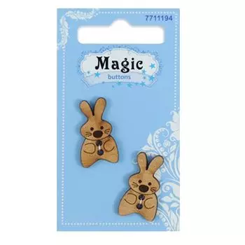 LW791-V47 Набор пуговиц 'Зайчик', упак./2 шт., Magic Buttons