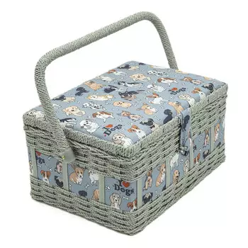 LY1632L PVC Tray Шкатулка средняя, декоративная, I love dogs, 26*19*14,5см