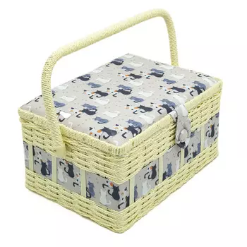 LY1632L PVC Tray Шкатулка средняя, декоративная, Коты, 26*19*14,5см