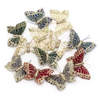 LY180348/1-6 Бабочки с клипсой 9см ассорти Астра