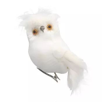 LYH19074B/2 Сова с клипсой 12см белый Астра