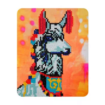M011 Алмазная картина Колор Кит 'Нарядная лама'17*21см