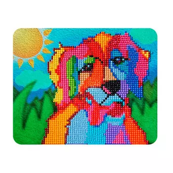 M018 Алмазная картина Колор Кит 'Солнечный пес'17*21см