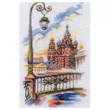 М295 Набор для вышивания RTO 'Храм Спаса-на-Крови', 15х23 см