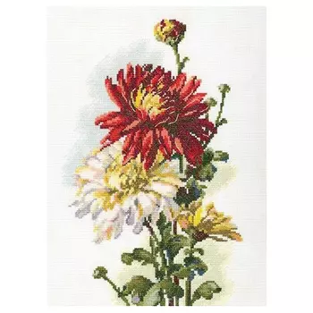 М516 Набор для вышивания RТО 'Хризантемы', 20х32 см