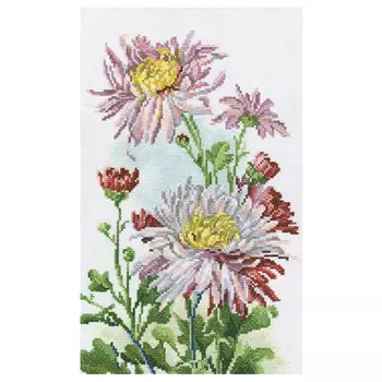 М517 Набор для вышивания RТО 'Розовые хризантемы', 20х32 см