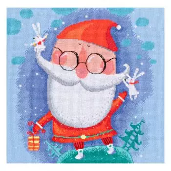 М647 Набор для вышивания RТО 'Добрый Санта', 24,5х25,5 см