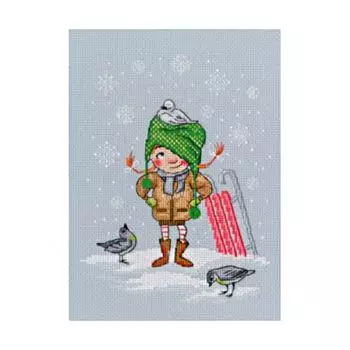 М653 Набор для вышивания RТО 'Зимние катания', 15х20 см