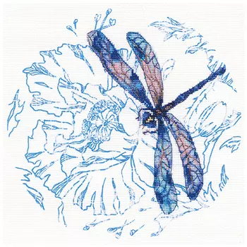 М70023 Набор для вышивания РТО 'Танец стрекоз 2'21*21 см