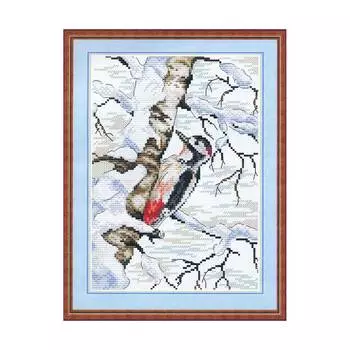 М-099 Набор для вышивания 'МП Студия' 'Пёстрый дятел', 22*16 см
